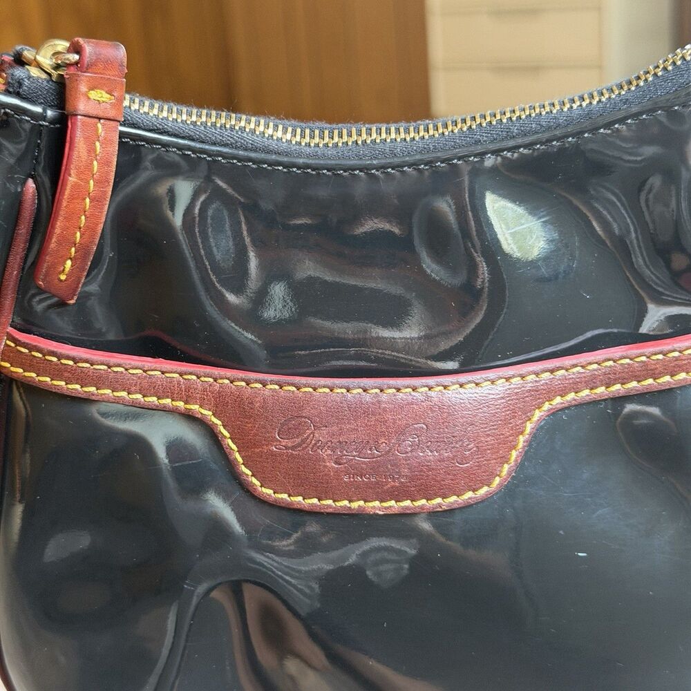 Dooney & Bourke Mini Margot Crossbody Bag Black Nylon Brown Leather Classic - Picture 10 of 16